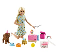 Papusa Barbie - Petrecerea catelusilor cu diverse accesorii