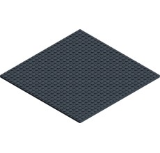 Placa pentru constructii - compatibila LEGO dimensiune medie (negru)