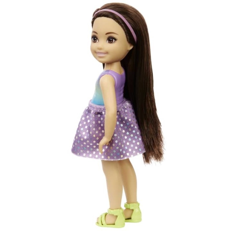 Papusa Barbie - Papusica Chelsea satena in tricou cu unicorn