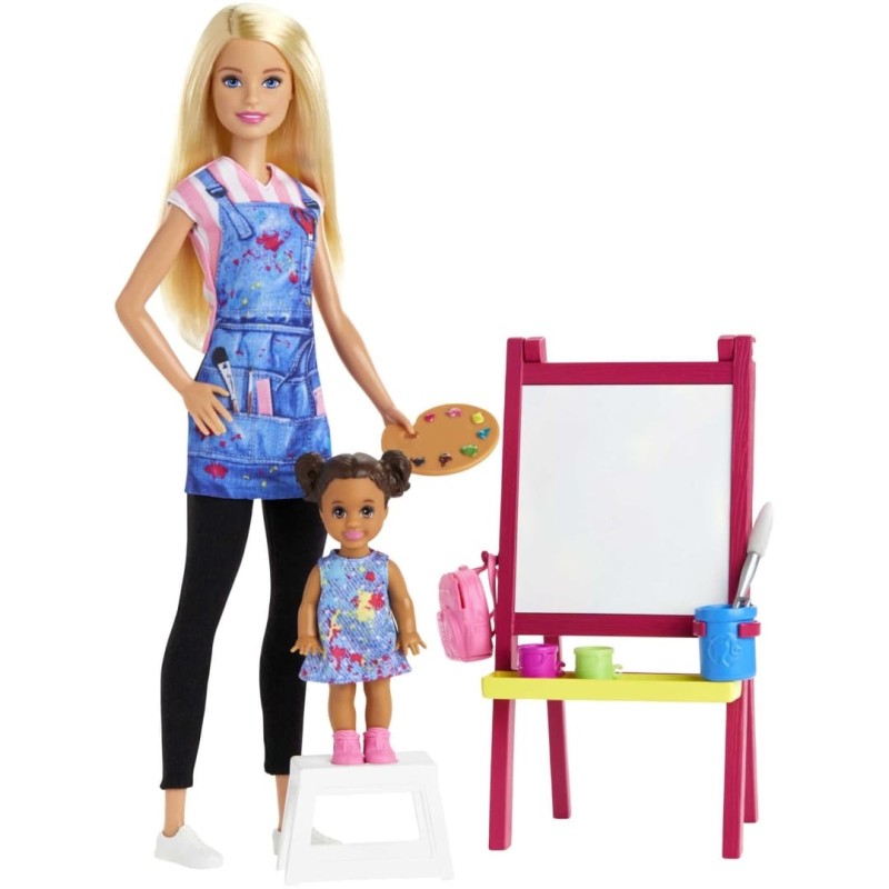 Papusa Barbie - Profesoara de desen cu eleva si accesorii